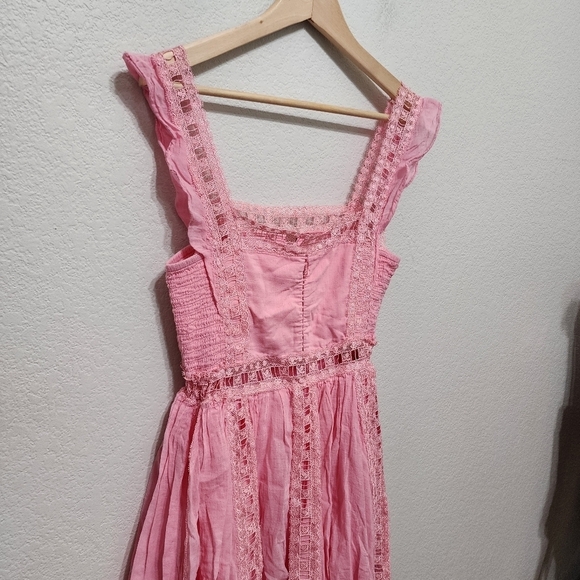Free People Verona Pink Boho Dress Size XS - Picture 6 of 13